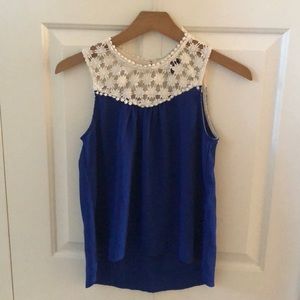 Kids Blue Top with White Laces